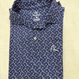 Rhoback Men's Golf Polo - Navy Size Medium